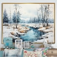thumbnail image 1 of Designart "Minimalistic Winter Views II" Winter Landscape Floater Framed Canvas Wall Art, 1 of 5