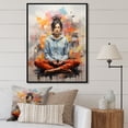 thumbnail image 1 of Designart "Minimalistic Yoga Meditation I" Yoga Floater Framed Canvas Art Print, 1 of 5