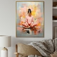 thumbnail image 1 of Designart "Minimalistic Yoga Meditation" Yoga Floater Framed Wall Decor, 1 of 5
