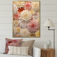 thumbnail image 1 of Designart "Minimalistic Zinnias In Beige And Pink" Zinnias Floater Framed Canvas Art Print, 1 of 5