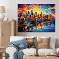 thumbnail image 1 of Designart "Minneapolis Popart Colorful City wall decor II" Minneapolis Canvas Art Print, 1 of 5