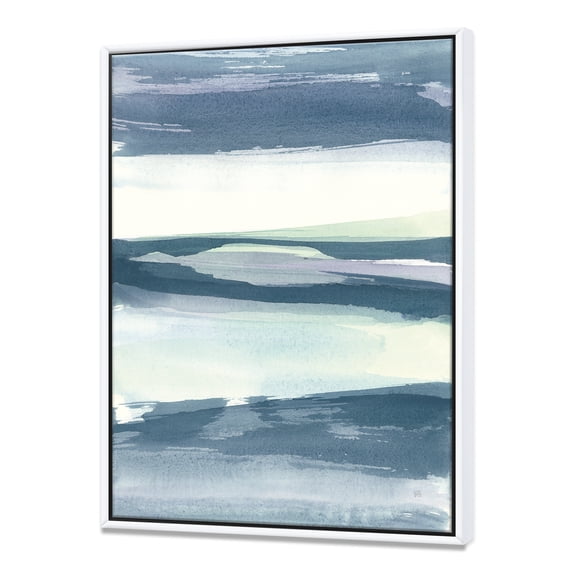 Designart ' Mint Indigo Dawn II ' Farmhouse Framed Canvas