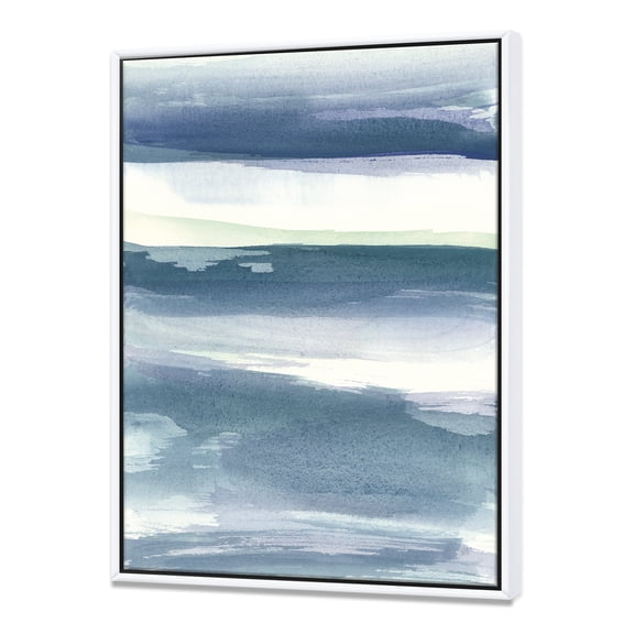 Designart ' Mint Indigo Dawn III ' Farmhouse Framed Canvas