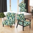 thumbnail image 1 of Designart "Mirage Amidst Tropical Palms I" Green Tropical Upholstered Accent Chair - Tropical Arm Chair For Living Room, 1 of 5