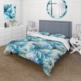 thumbnail image 1 of Designart "Mirage In The Tropical Ocean III" Blue Tropical Bedding Covert Set - Tropical Bed Set With 2 Shams, 1 of 5