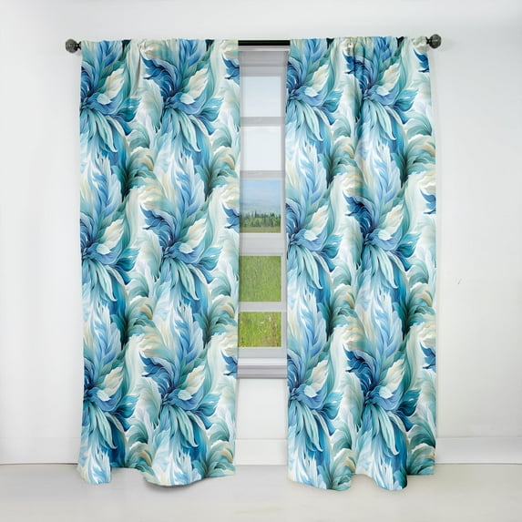 Designart "Mirage In The Tropical Ocean III" Tropical Blackout Curtain Panels