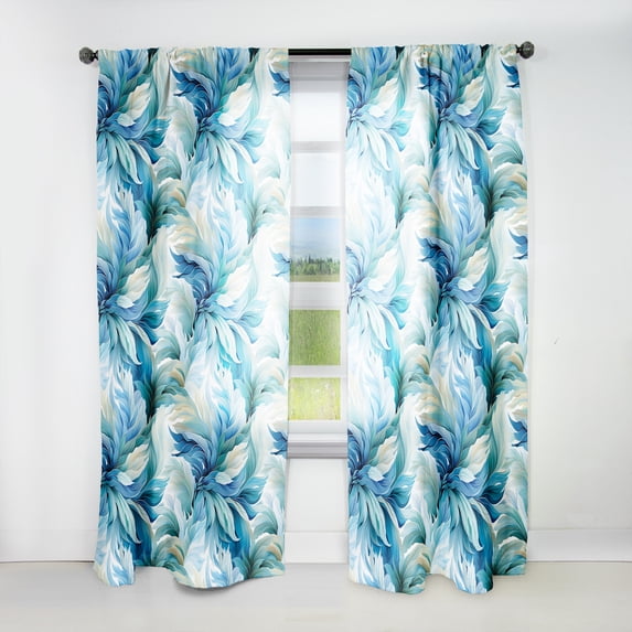 Designart "Mirage In The Tropical Ocean III" Tropical Room Darkening Curtain Panel