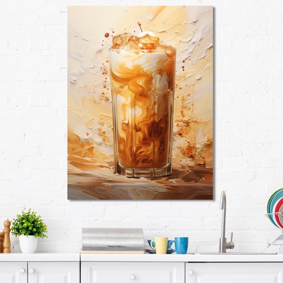 Designart "Mirage Of Coffee Macchiato" Coffee Wall Art Prints