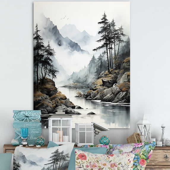 Designart "Misty Fjords Alaska I" Landscapes Canvas Print