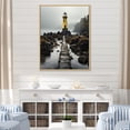 thumbnail image 1 of Designart "Misty Horizon Coastal Sky painting III" Cityscapes Floater Framed Canvas Art Print, 1 of 7