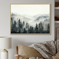 thumbnail image 1 of Designart "Misty Morning Forest Horizon In Grey" Forest Floater Framed Wall Art Living Room, 1 of 5