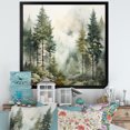 thumbnail image 1 of Designart "Misty Morning Pine Tree Charm II" Landscapes Floater Framed Wall Decor, 1 of 7