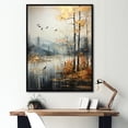 thumbnail image 1 of Designart "Misty Morning Reverie Tonalism s Palette II" Landscape & Nature Floater Framed Canvas Print, 1 of 7
