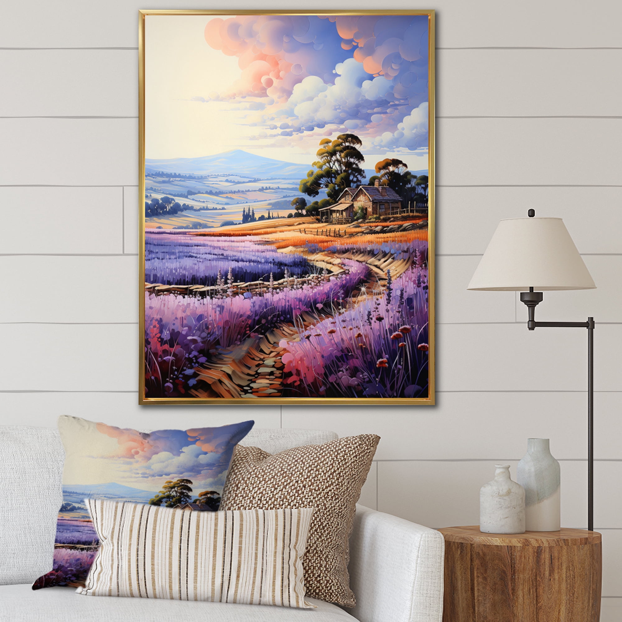 Designart "Misty Morning in Provence French Countryside Serenity III ...
