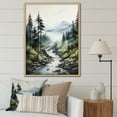 thumbnail image 1 of Designart "Misty Mountain Morning: A Mystery II" Minimalism Floater Framed Canvas Art Print, 1 of 5