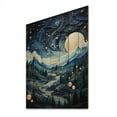 thumbnail image 1 of Designart "Misty Mountains under the Aurora Borealis II" Floral Print on Natural Pine Wood, 1 of 5