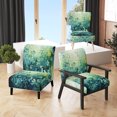 thumbnail image 1 of Designart "Misty pasture I" Teal Abstract Landscape Upholstered Accent Chair - Modern Arm Chair For Bedroom, 1 of 5