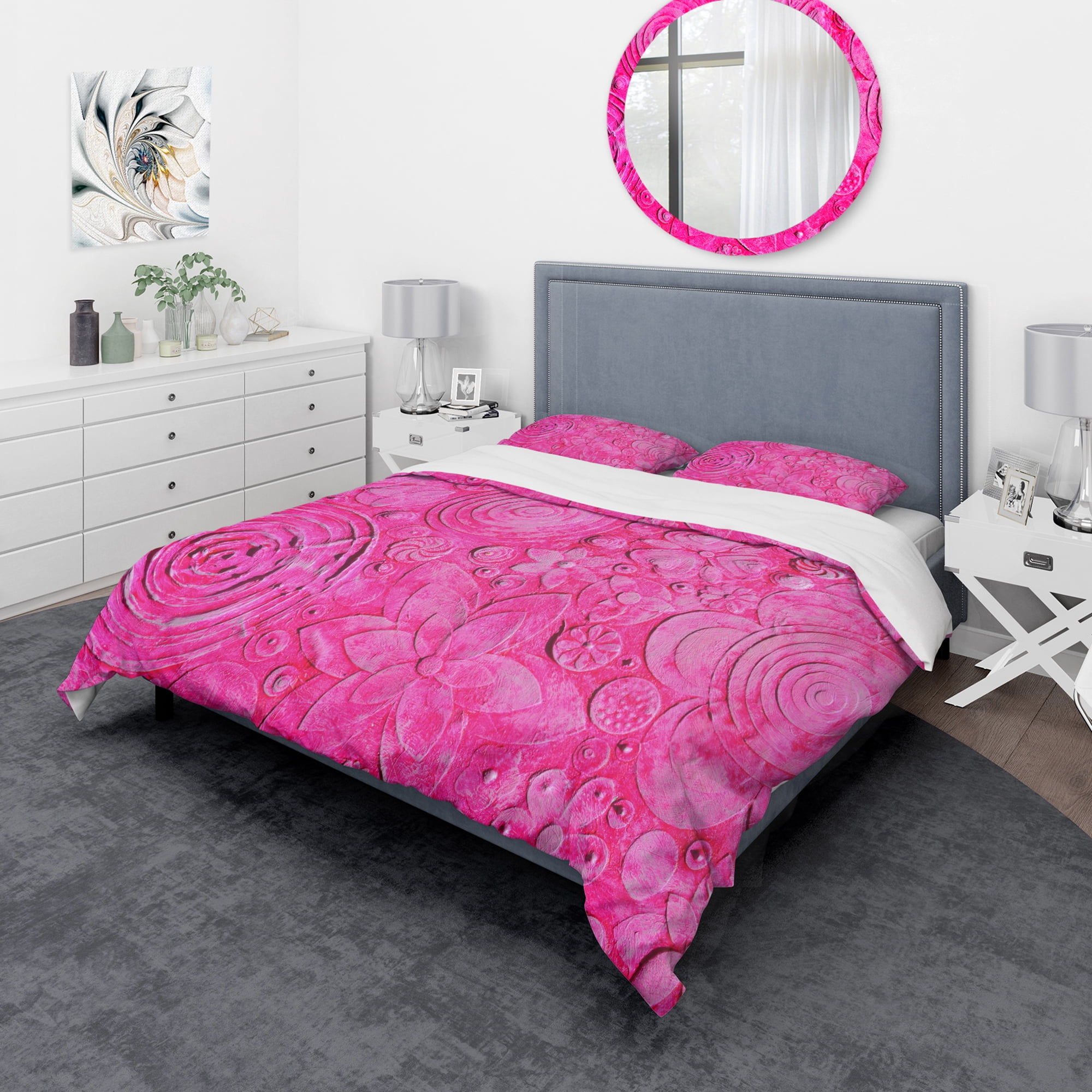 Designart 'Mix Of Summer hawaiin Flowers' Floral Duvet Cover Set