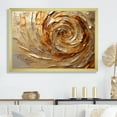 thumbnail image 1 of Designart "Mocha Spiral With Gilded Brown" Abstract Spirals Picture Framed Wall Decor, 1 of 5