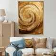 thumbnail image 1 of Designart "Mocha Spiral With Gilded Brown II" Abstract Spirals Floater Framed Wall Art Prints, 1 of 5