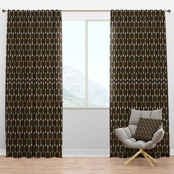 Designart 'Mod Dots Geometric' Mid-Century Modern Blackout Curtain Panel