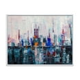 thumbnail image 1 of Designart 'Modern Abstract City Skyscrapers' Modern Framed Canvas Wall Art Print, 1 of 5