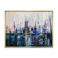thumbnail image 1 of Designart 'Modern Abstract City Skyscrapers' Modern Framed Canvas Wall Art Print, 1 of 5