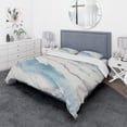 thumbnail image 1 of Designart 'Modern Abstract Drift' Geometric Duvet Cover Set, 1 of 4