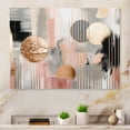 thumbnail image 1 of Designart "Modern Art Pink Stripes and Lines III" Modern Shapes Transitional Metal Wall Art, 1 of 4