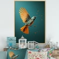 thumbnail image 1 of Designart "Modern Avian Assembly" Animals Bird Floater Framed Canvas Art Print, 1 of 5