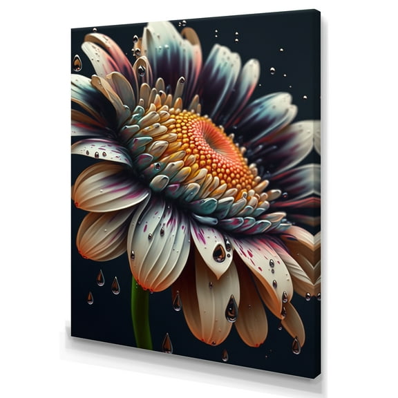 Designart Modern Blooming Daisy I Canvas Wall Art