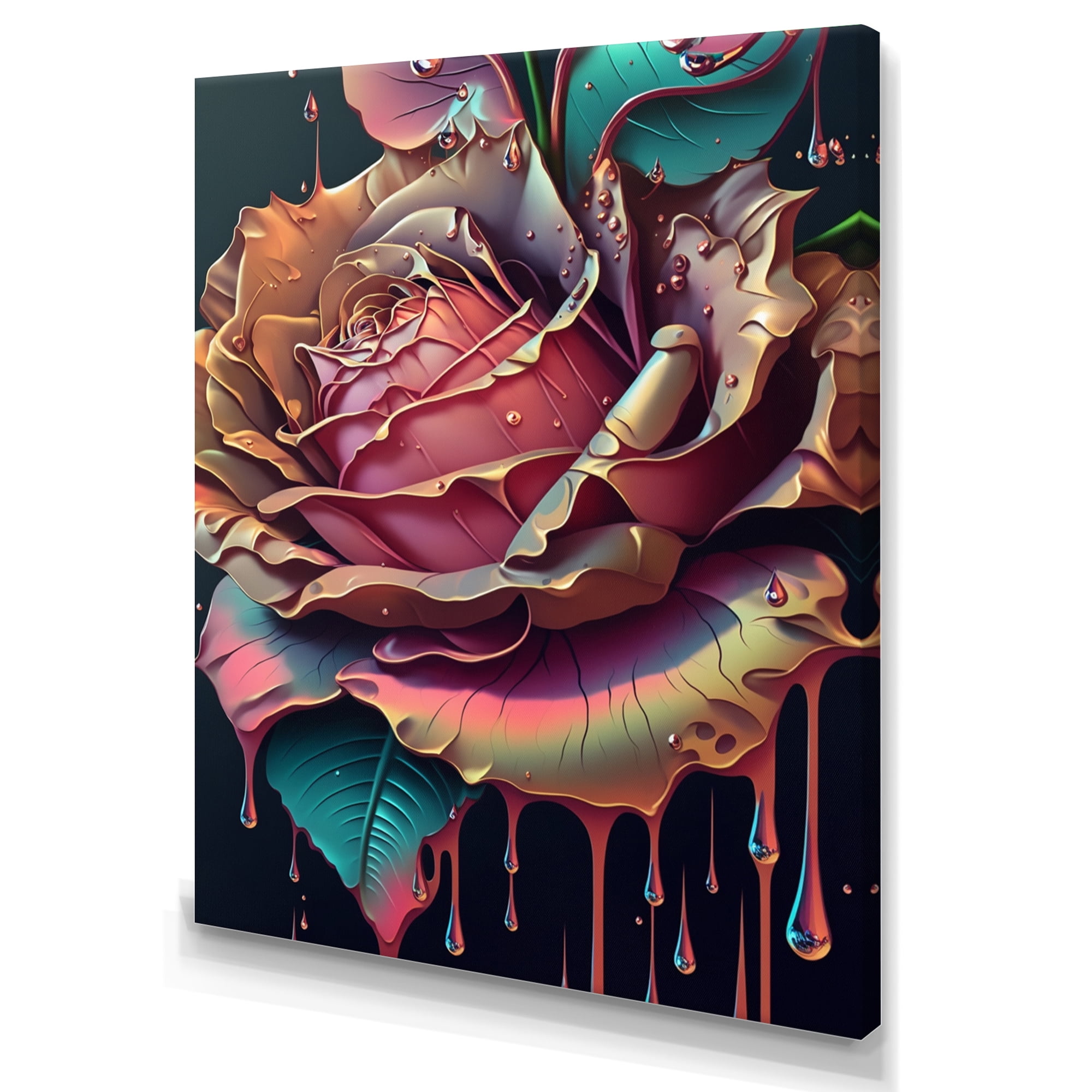 Designart Modern Blooming Rose I Canvas Wall Art
