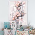 thumbnail image 1 of Designart "Modern Cherry Blossom Striped Design I" Cherry Floater Framed Canvas Wall Art, 1 of 5