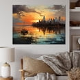 thumbnail image 1 of Designart "Modern City Skyline I" Sky Wall Art Living Room, 1 of 7