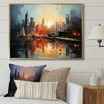 thumbnail image 1 of Designart "Modern City Skyline II" Sky Floater Framed Canvas Wall Art, 1 of 5
