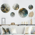 thumbnail image 1 of Designart "Modern Contemporary Abstract Grey and Gold I" Abstract Marble Metal Wall Art Set of 5 Piece, 1 of 5