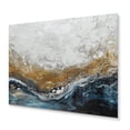 thumbnail image 1 of Designart "Modern Contemporary Abstract Grey and Gold II" Abstract Marble Metal Wall Decor, 1 of 5