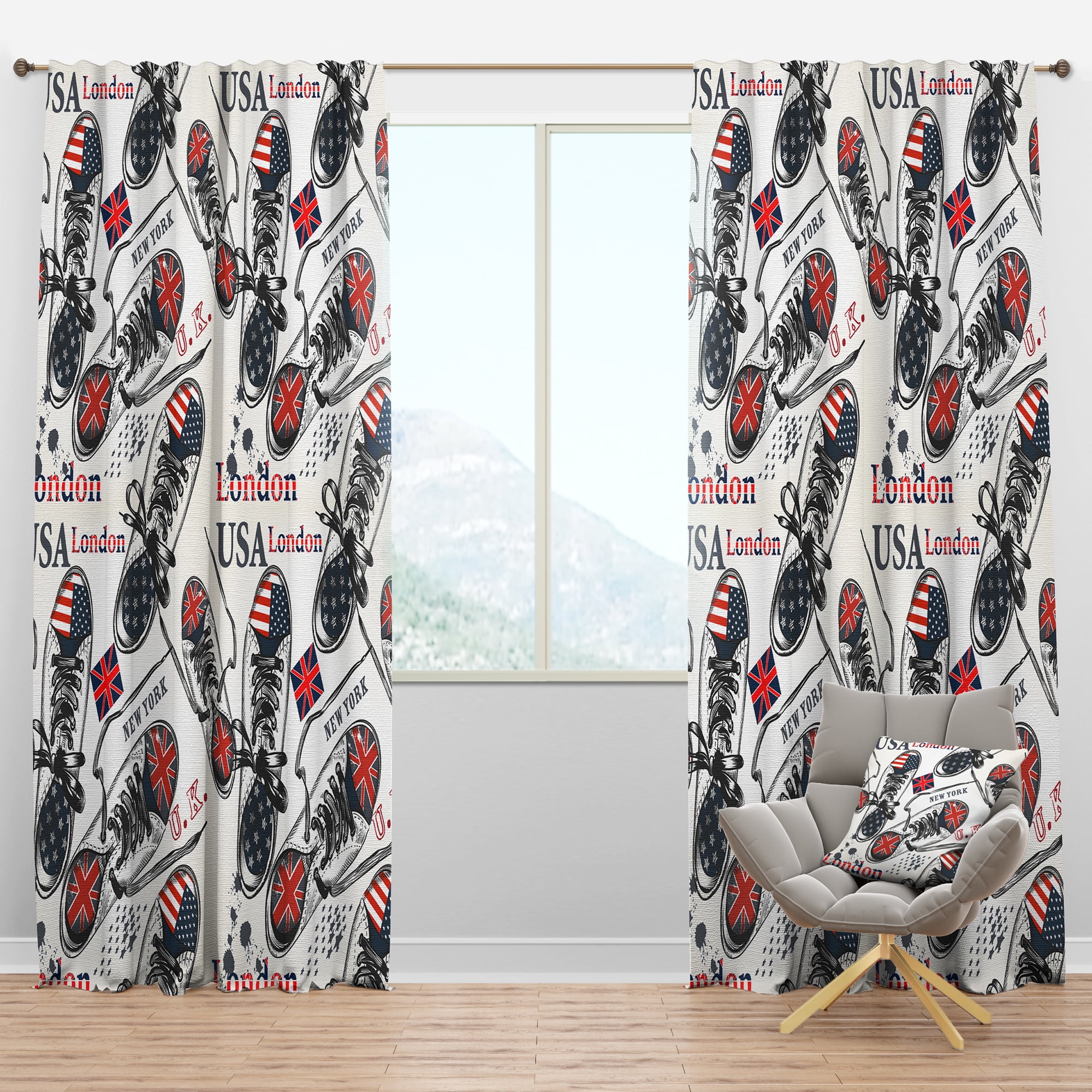 Designart Modern/Contemporary Blackout Curtain