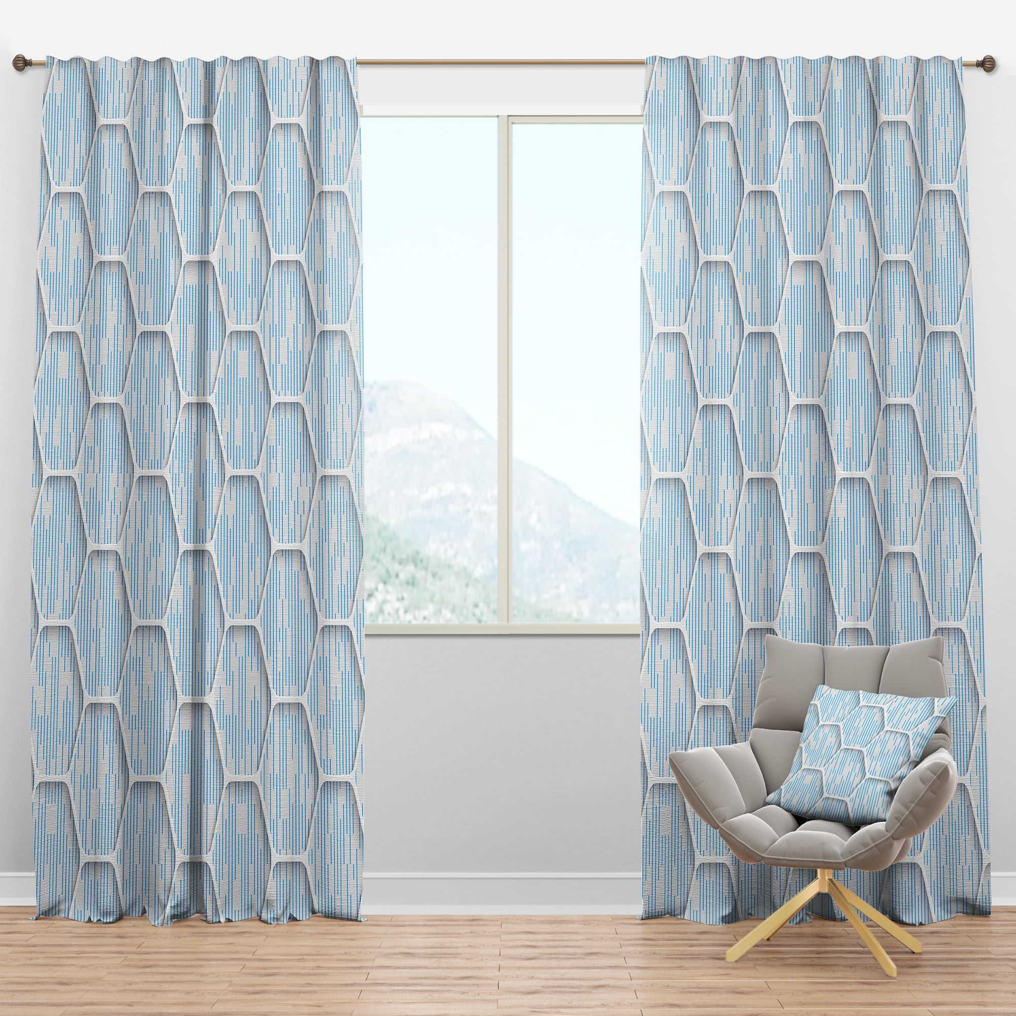 Designart Modern/Contemporary Blackout Curtain