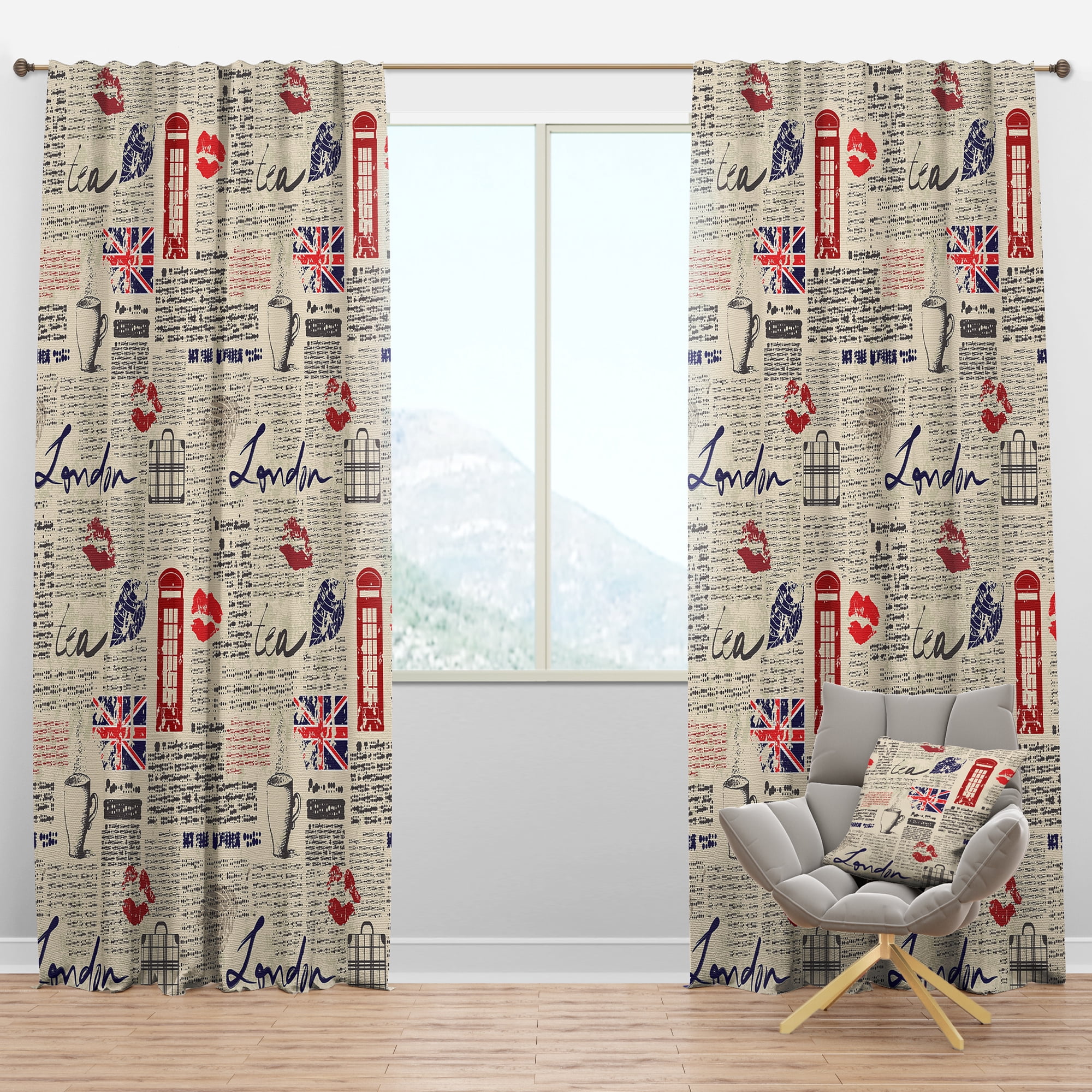 Designart Modern/Contemporary Blackout Curtain