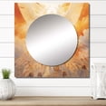 thumbnail image 1 of Designart "Modern Devotion to Jesus II" Christianism Yellow Large Square Mirror - Square Bedroom Mirror Printed Wall Decor - Traditional Square Printed Wall Mirror Art, 1 of 5