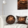 thumbnail image 1 of Designart Modern Fractal Brown Dom - Abstract Throw Pillow - 12x20, 1 of 5