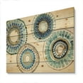 thumbnail image 1 of Designart 'Modern Gold Timetable II' Mid-Century Modern Print on Natural Pine Wood, 1 of 4