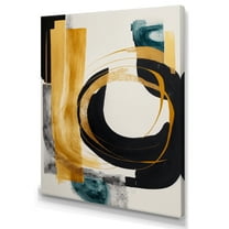 Designart Modern Green Art Deco III Canvas Wall Art