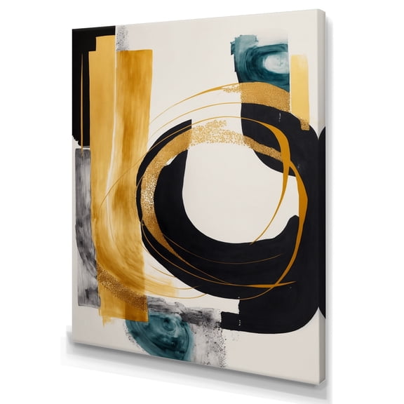 Designart Modern Green Art Deco III Canvas Wall Art