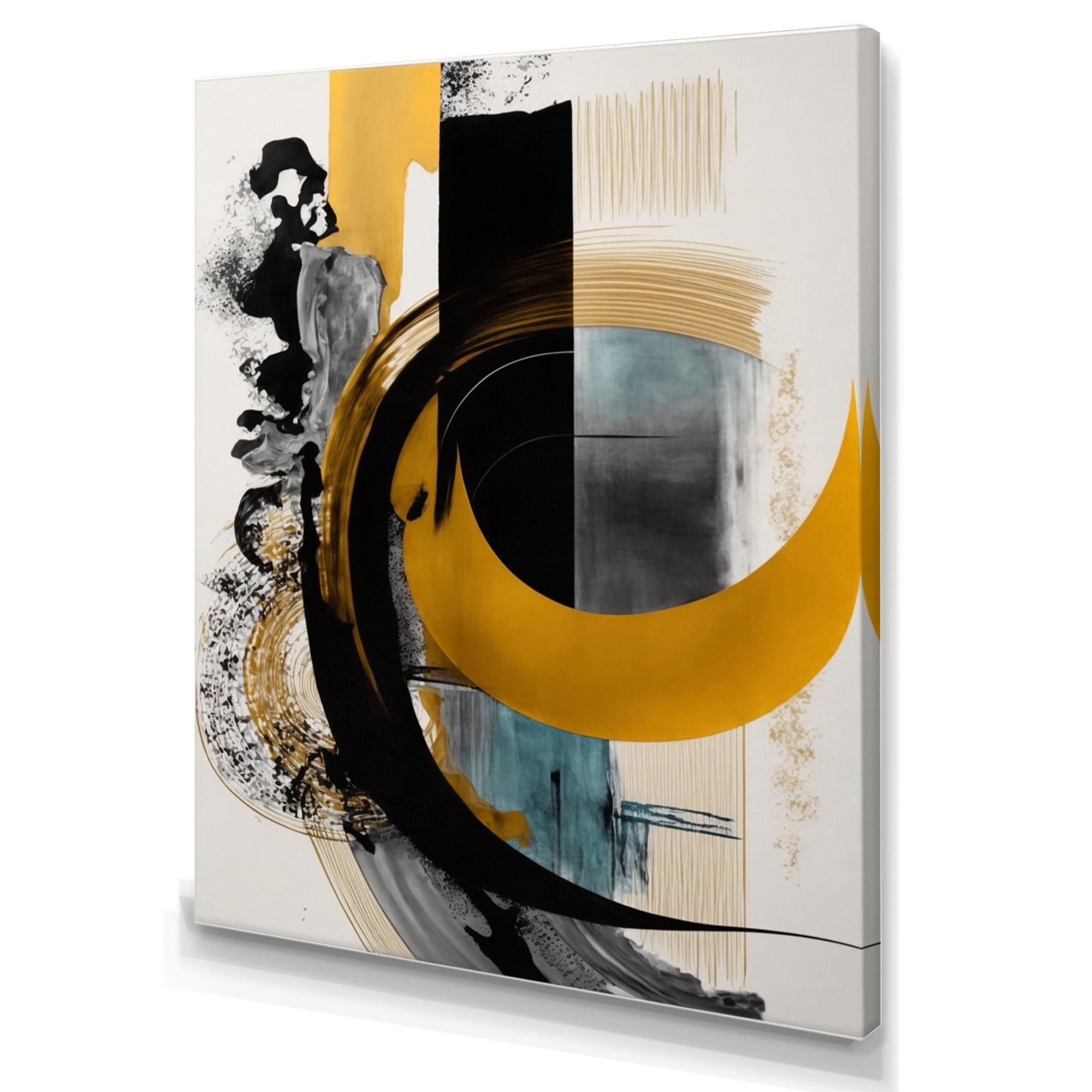 Designart Modern Green Art Deco V Canvas Wall Art
