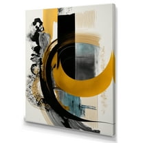 Designart Modern Green Art Deco V Canvas Wall Art