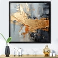 thumbnail image 1 of Designart "Modern Liquid Shapes in Gold and Grey IV" Abstract Framed Wall Art Decor - Modern Gold Abstract Modern Shapes Living Room Framed Canvas Art, 1 of 6