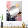 thumbnail image 1 of Designart "Modern Liquid Shapes in Gold and Pink III" Abstract Modern Shapes Mirror Wall Decor - Modern Gold Abstract Mirror Wall Art For Bathroom - 32" x 24" Inch, 1 of 5