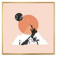 thumbnail image 1 of Designart 'Modern Minimalist Mountain Moon and Sun' Modern Framed Canvas Wall Art Print, 1 of 5